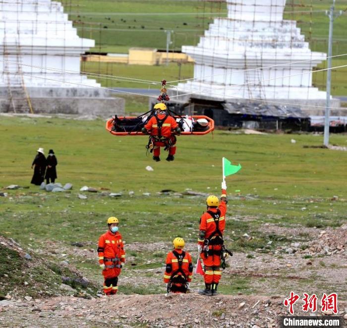 圖為應(yīng)急演練現(xiàn)場。青海省應(yīng)急廳